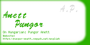 anett pungor business card